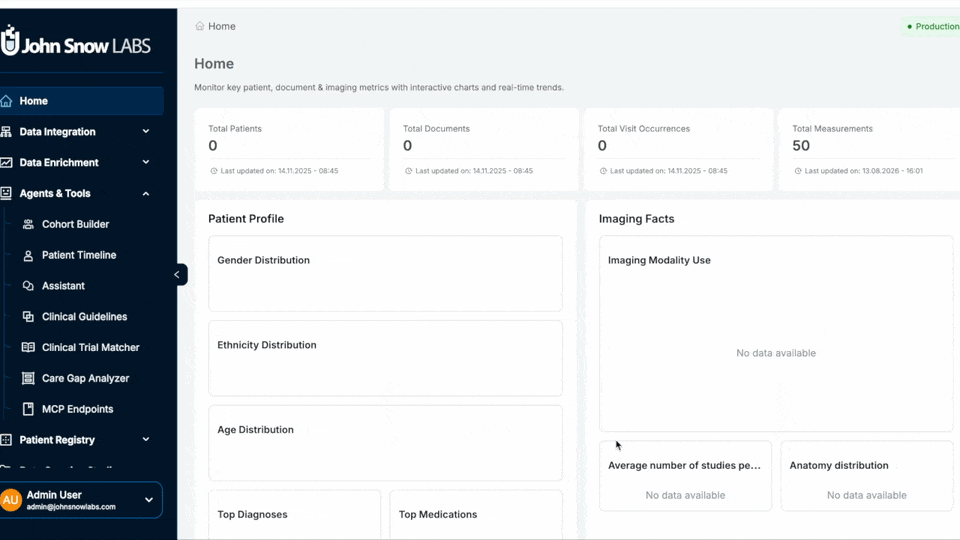 Databricks ingestion job configured against a multi-node Spark cluster in Patient Journey Intelligence