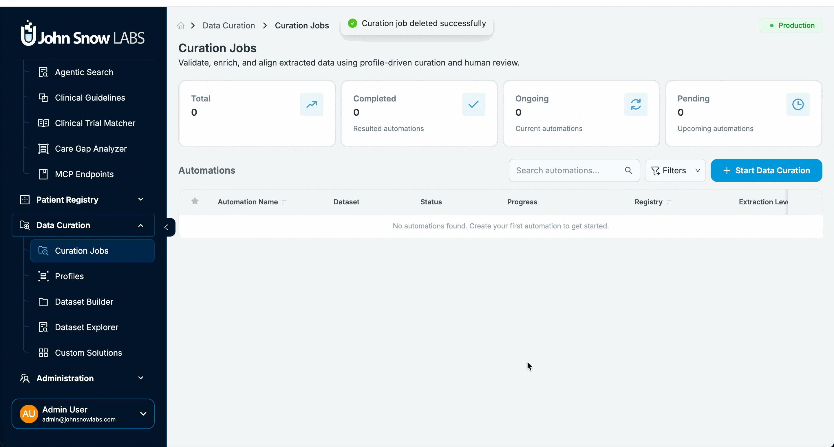 Configuring a Data Curation job with Information Extraction on a Databricks cluster