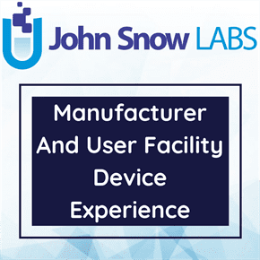 Manufacturer And User Facility Device Experience Data Package