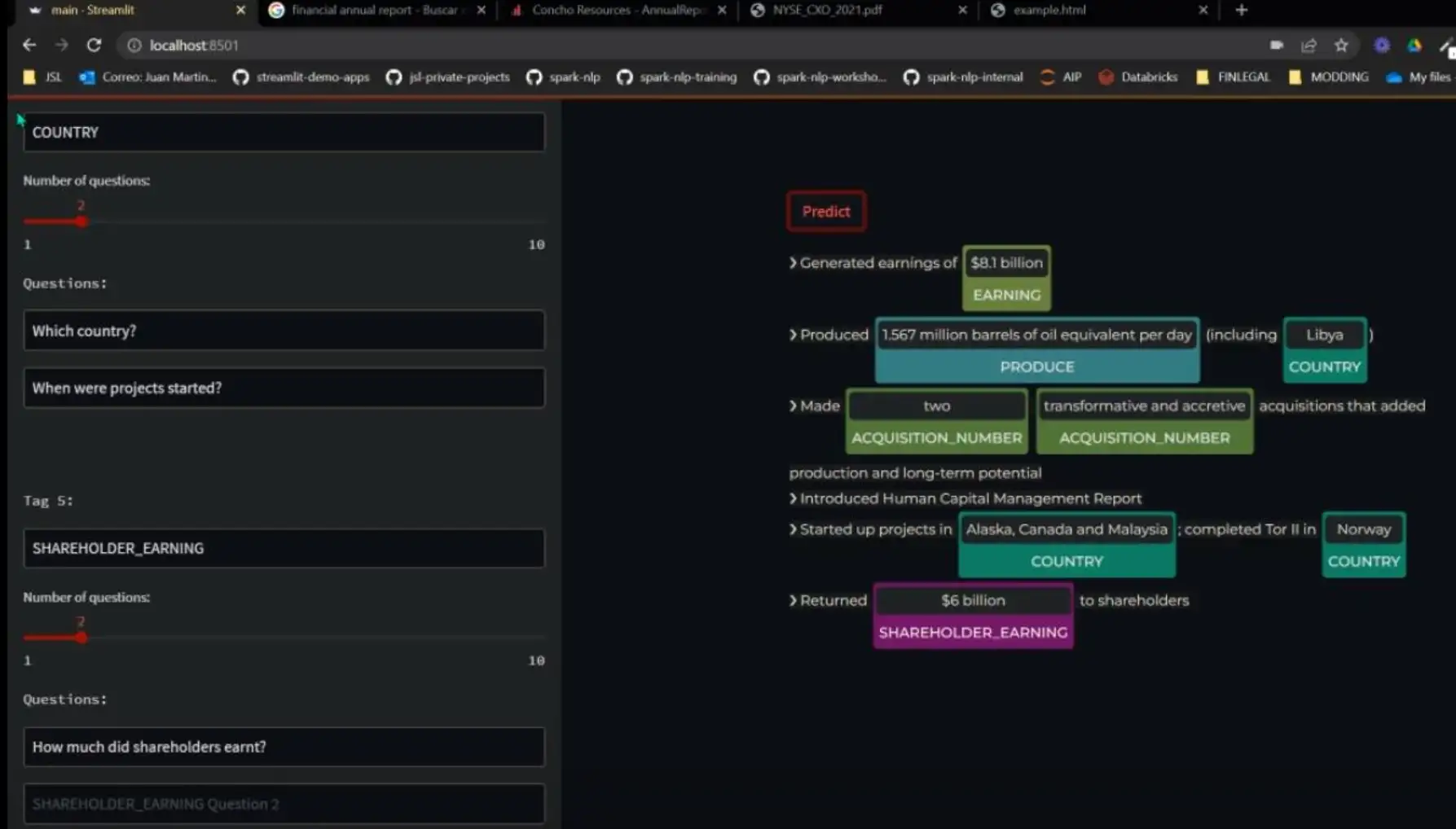 Docker Webapps to check Legal Zero-shot NER