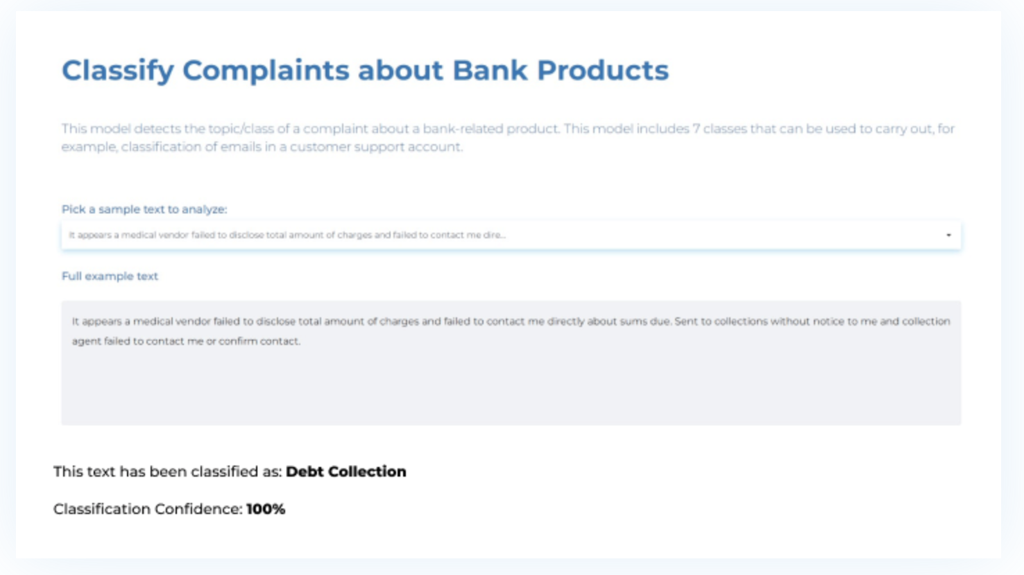 NLP text classification for different types of agreements in the bank documentation.