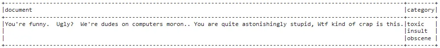 This text may be defined with 3 labels: toxic, insult, obscene.