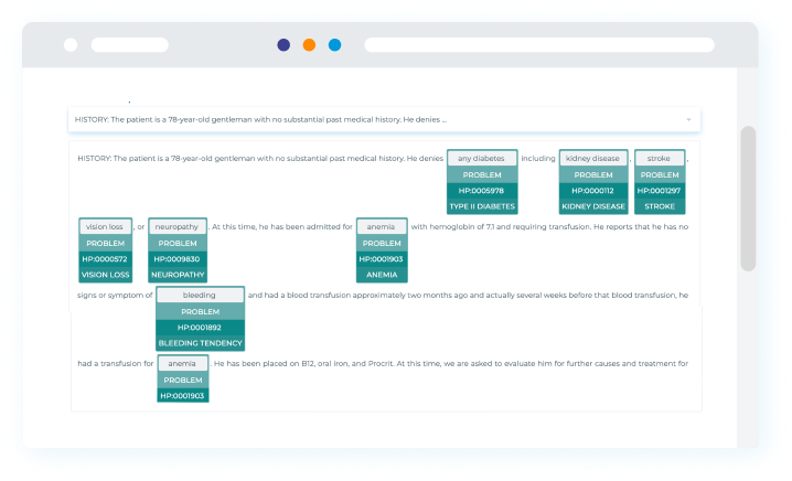 Example of machine learning and NLP entity resolution in clinical texts: labeling diagnosis codes