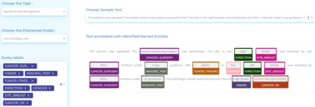 NLP for exploring oncology notes with Assertion Status, and Relation Extraction models.