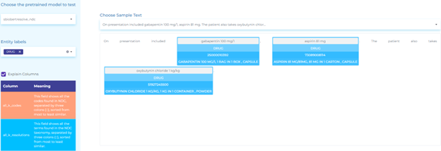 NLP for resolving Clinical Health Information using the NDC taxonomy.