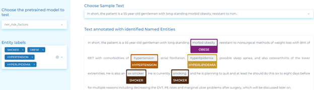 NLP for automatically identifying risk factors such as coronary artery disease, diabetes, family history, hyperlipidemia, hypertension, medications, obesity, phi, smoking habits in clinical documents.