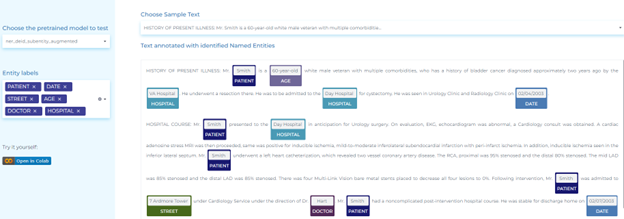 Clinical NLP in action: identification of personal and clinical information.