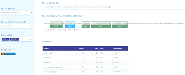 Clinical NLP for detecting adverse reactions of drugs in reviews, tweets, and medical text.