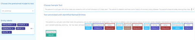 Clinical NLP for Automatically identifying Drug, Dosage, Duration, Form, Frequency, Route, and Strength details.