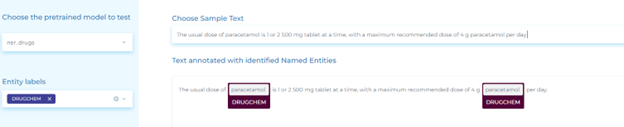 Clinical NLP for automatically identifying drug chemicals in clinical documents.
